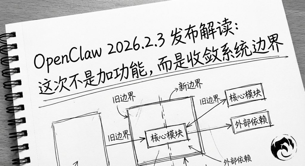 OpenClaw 2026.2.3 发布解读：这次不是加功能，而是收敛系统边界