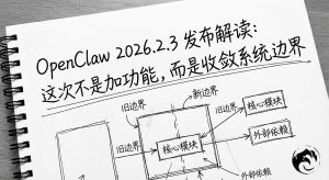 OpenClaw 2026.2.3 发布解读：这次不是加功能，而是收敛系统边界