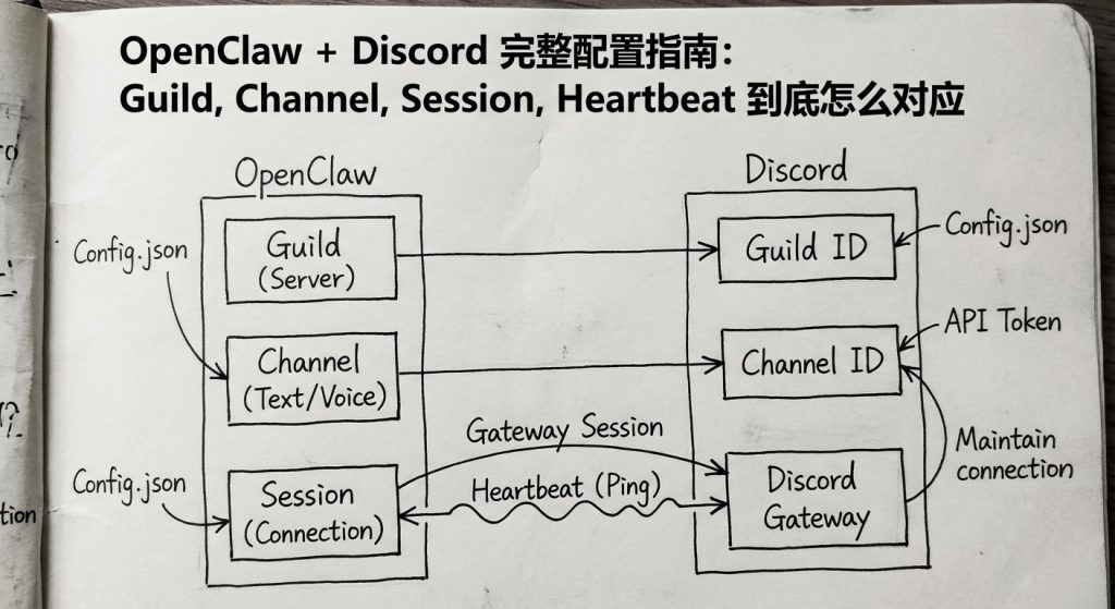 OpenClaw + Discord 完整配置指南：Guild、Channel、Session、Heartbeat 到底怎么对应
