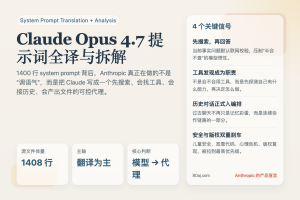 Claude Opus 4.7 系统提示词完整对照翻译：先给全文翻译，再谈这套设计的优缺点
