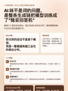 为什么 AI 说话总有一股“AI 味”：不是提示词不够花，而是模型被训练成这样