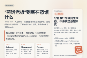 “蒸馏老板”到底在蒸馏什么：拆开 `boss-skills` 之后，我看到的是一套行为规则生成器