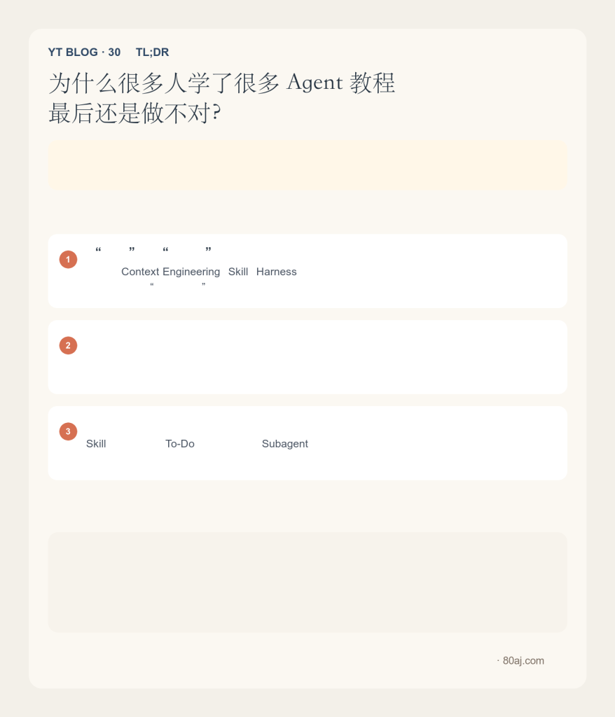 为什么很多人学了很多 Agent 教程,最后还是做不对