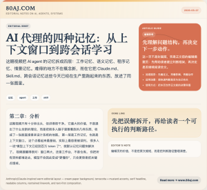 AI 代理的四种记忆：从上下文窗口到跨会话学习