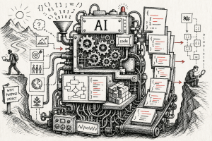 AI 写代码，人退到了两头