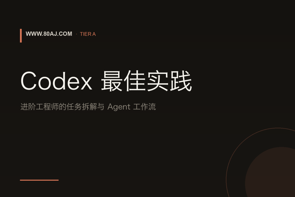 Codex 最佳实践: 进阶工程师的任务拆解与 Agent 工作流 封面