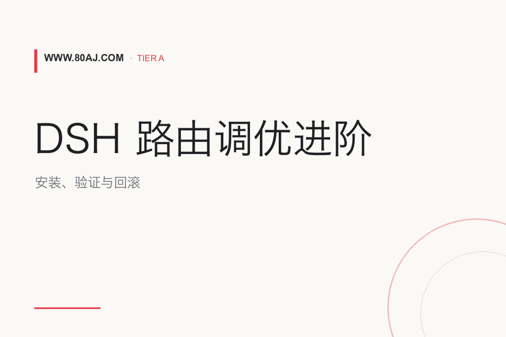 dsh-routing-suite 安装与调优: 路由预设、验证和回滚-IT资源栈