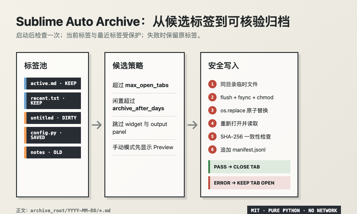 Sublime Auto Archive 的归档与校验流程